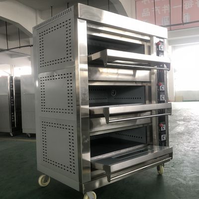 Пекарная машина Функция электрическая газовая пирожная пиццерия Печь с конкурентоспособными и 3 палубы 9 подносов