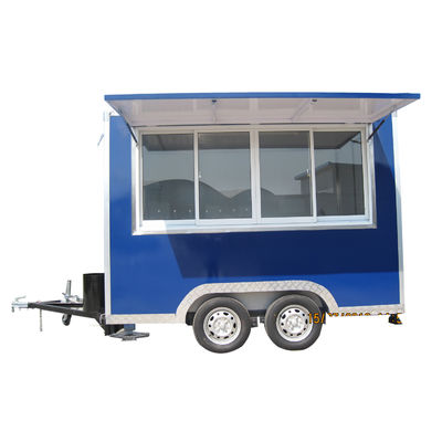 Концессионный трейлер для коммерческого питания с четырьмя дорожными колесами и полностью оборудованной кухней