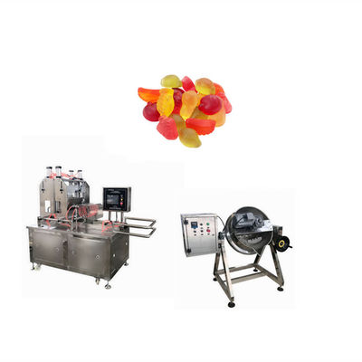 Закладка сахара двойных цветов Гумовая машина Гамбургская пицца Желевое конфеты Машины для производства