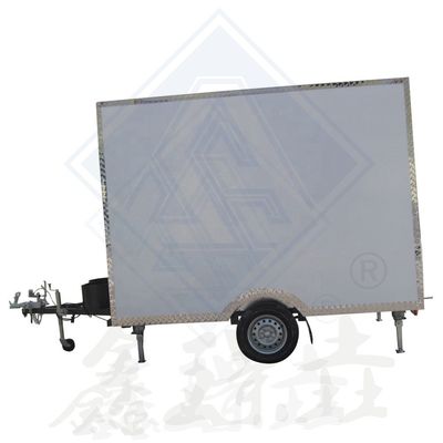 Мобильный продовольственный грузовик Сцинкованная сталь многофункциональная закуска корзина гриль кофейный трейлер