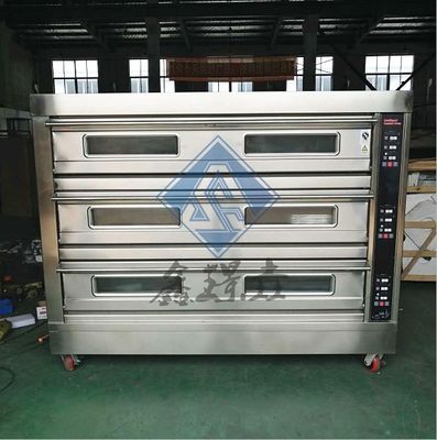 0.1kw Коммерческая пекарня Газовая печь 3/4 палубы Газовая пицца Пекарня печь / Газовая конвекционная печь