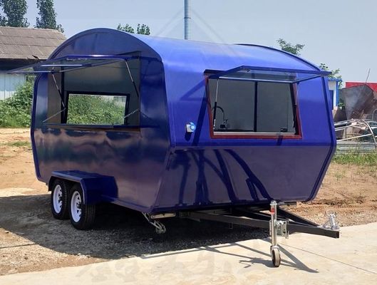 Донер Кебаб Мобильные тележки с едой с полной кухней Зацинкованная стальная закуска прицеп