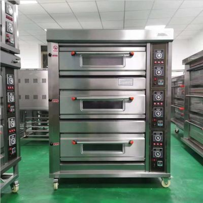 Пекарня 3 палубные газовые печи для хлеба печь для пшеницы Пита производство хлеба