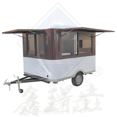 Продажа в ресторанах BBQ Торговая тележка с грилем и фрайером Длинный срок службы