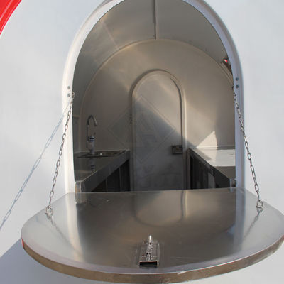 Долгий срок службы 250 круглой модели мобильный пищевой грузовик с одной осью