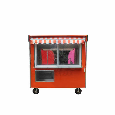 Полностью оборудованный пищевой грузовик 220 см с одной двойной осью коммерческая круглая модель с навесом