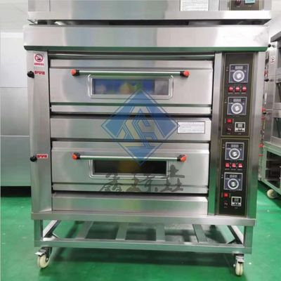 3 палубы 6 подносов 9 подносов Профайнер Газовая палуба Печь для выпечки молока в коммерческой пиццерии