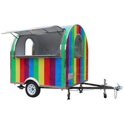 Промышленный круглый квадратный мобильный пищевой грузовик 2.8M с одной или двумя осями