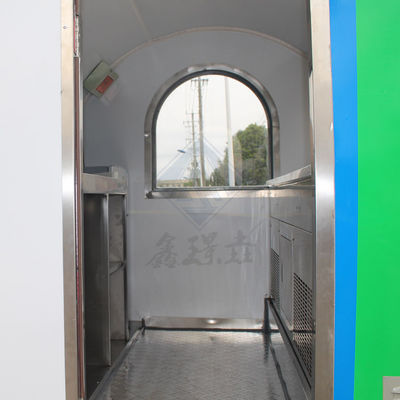 Промышленный круглый квадратный мобильный пищевой грузовик 2.8M с одной или двумя осями