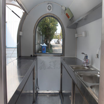 Индивидуальный промышленный круглый квадратный мобильный пищевой грузовик 2.2M с одной или двумя осями