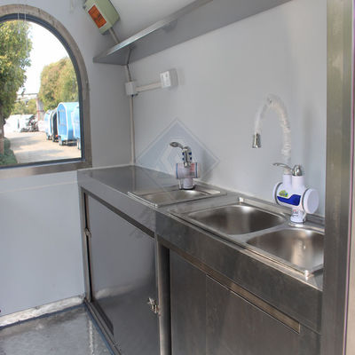 Индивидуальный промышленный круглый квадратный мобильный пищевой грузовик 2.2M с одной или двумя осями