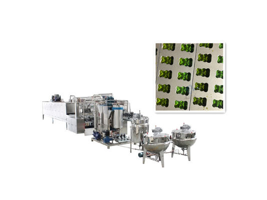 Высокопроизводительная кондитерская машина мощностью 70 кВт для 150 кг / ч медвежьего леденца подходящая производственная линия