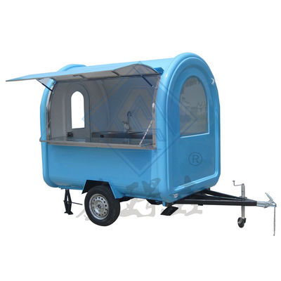 Промышленный торговый закуска 220CM Мобильный пищевой грузовик с навесом и круглым дизайном модели