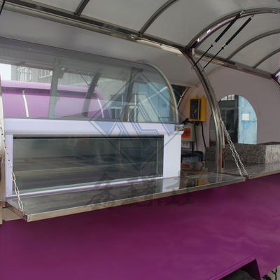 Мобильный пищевой грузовик с одной/двойной осью с навесом и индивидуальным оборудованием для приготовления пищи