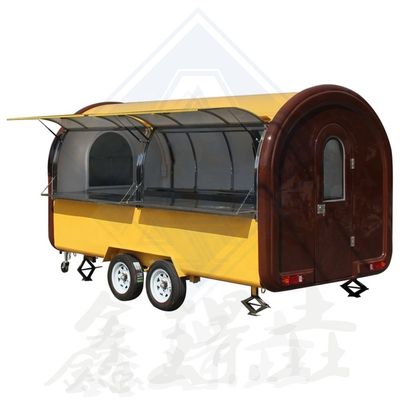 Водяной 450CM Мобильный одноосевой горячий пирог кофе пищевой грузовик для уличной торговли на открытом воздухе