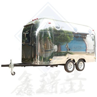 450CM Мобильный пищевой грузовик с одной/двойной осью с нержавеющей стали и запасными частями