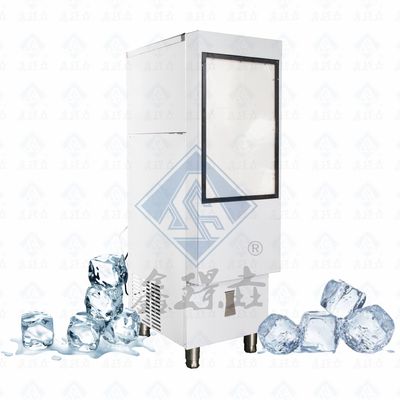 Коммерческая кубическая ледовая машина с высокой производительностью и емкостью хранения 900 кг льда