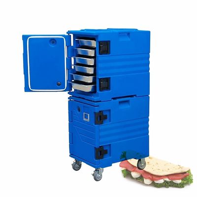 Ресторан, подающий блюдо, изолированный коробка для доставки с горячим и отопительным оборудованием