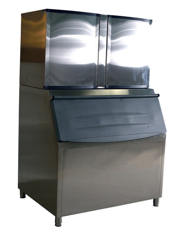 Нержавеющая сталь полностью автоматическая промышленная машина для кубиков льда с водораспределителем