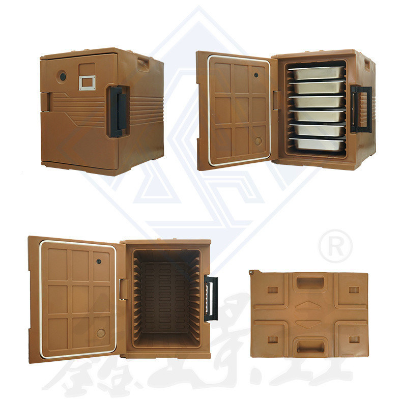 Перевозка замороженной пищи упрощена с помощью S90 Маленькие колеса устанавливаются в изоляционную коробку.