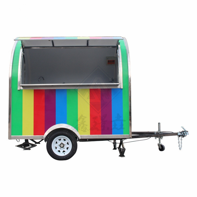 Промышленный круглый квадратный мобильный пищевой грузовик 2.8M с одной или двумя осями