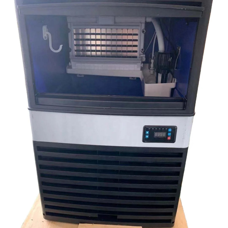 Коммерческая машина для изготовления кубиков льда размером 430x520x800 с большой емкостью хранения 1000 кг льда