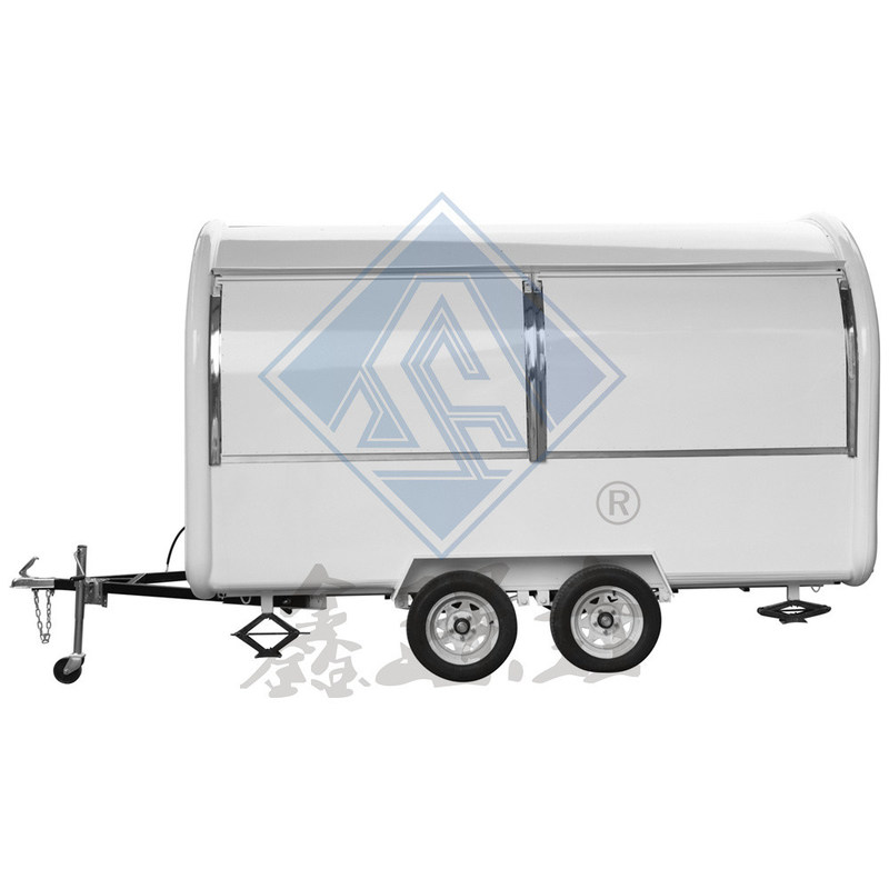 Индивидуальный промышленный круглый модель мобильный хот-дог кофе пищевой грузовик с 3,5 М двойной оси