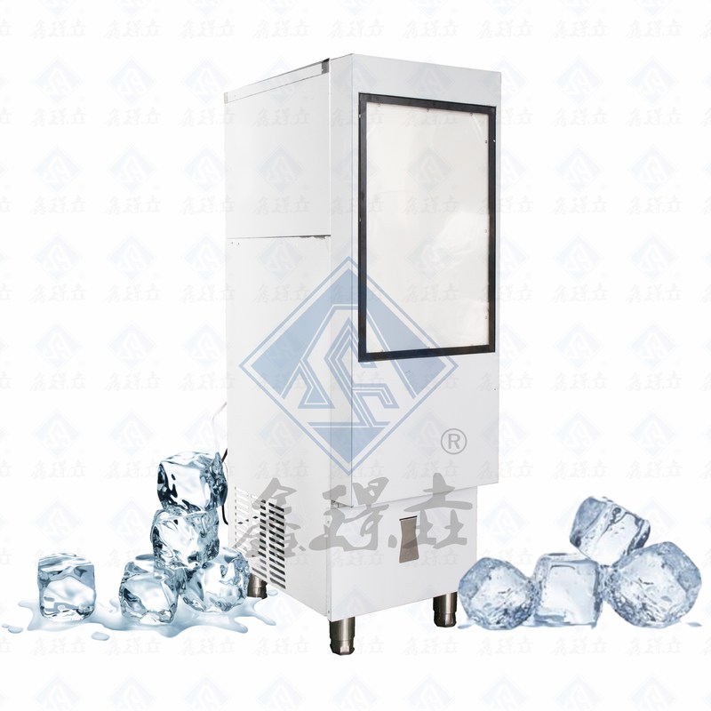 Коммерческая кубическая ледовая машина с высокой производительностью и емкостью хранения 900 кг льда
